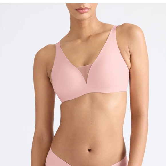 Knix Shadow Mesh TShirt Bra in Rose Water Pink Size S+ (32D-DDD) - Picture 2 of 11